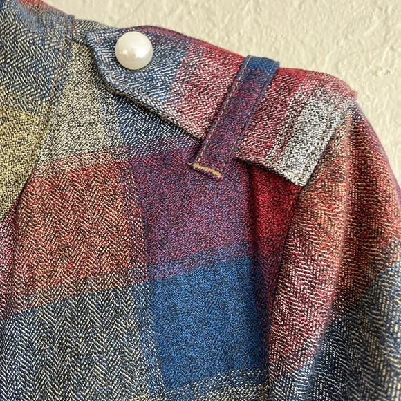 CABI Women's Pearl Embellished Zip Up Collage Plaid Jacket sz S - Picture 10 of 12